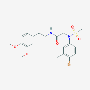 molecular formula C20H25BrN2O5S B4682587 N~2~-(4-bromo-3-methylphenyl)-N~1~-[2-(3,4-dimethoxyphenyl)ethyl]-N~2~-(methylsulfonyl)glycinamide 