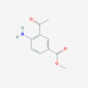 molecular formula C10H11NO3 B046827 Methyl 3-acetyl-4-aminobenzoate CAS No. 111714-47-7