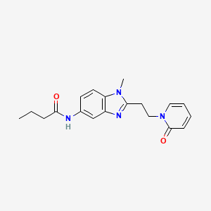 molecular formula C19H22N4O2 B4682709 N-{1-methyl-2-[2-(2-oxo-1(2H)-pyridinyl)ethyl]-1H-benzimidazol-5-yl}butanamide 
