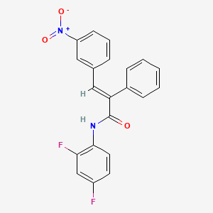 molecular formula C21H14F2N2O3 B4682773 N-(2,4-difluorophenyl)-3-(3-nitrophenyl)-2-phenylacrylamide 