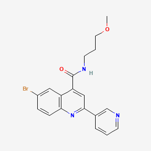 molecular formula C19H18BrN3O2 B4682889 6-bromo-N-(3-methoxypropyl)-2-(pyridin-3-yl)quinoline-4-carboxamide 