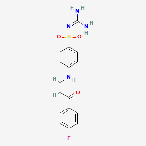 molecular formula C16H15FN4O3S B4682991 N-[amino(imino)methyl]-4-{[3-(4-fluorophenyl)-3-oxo-1-propen-1-yl]amino}benzenesulfonamide 