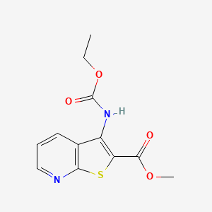 molecular formula C12H12N2O4S B4682995 methyl 3-[(ethoxycarbonyl)amino]thieno[2,3-b]pyridine-2-carboxylate 