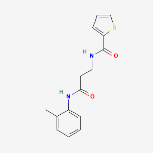 molecular formula C15H16N2O2S B4682998 N-{3-[(2-methylphenyl)amino]-3-oxopropyl}-2-thiophenecarboxamide 