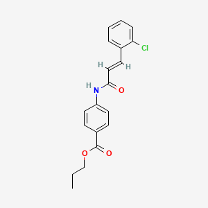 molecular formula C19H18ClNO3 B4683028 PROPYL 4-{[(E)-3-(2-CHLOROPHENYL)-2-PROPENOYL]AMINO}BENZOATE 