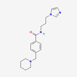 molecular formula C19H26N4O B4683049 N-[3-(1H-imidazol-1-yl)propyl]-4-(1-piperidinylmethyl)benzamide 