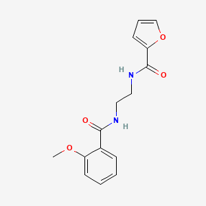 molecular formula C15H16N2O4 B4683171 N-(2-{[(2-methoxyphenyl)carbonyl]amino}ethyl)furan-2-carboxamide 