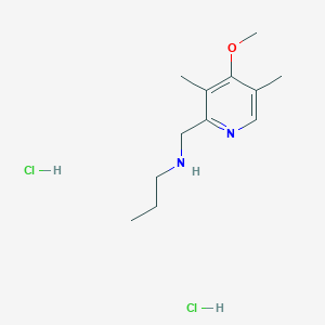 molecular formula C12H22Cl2N2O B4683227 N-[(4-methoxy-3,5-dimethyl-2-pyridinyl)methyl]-1-propanamine dihydrochloride 