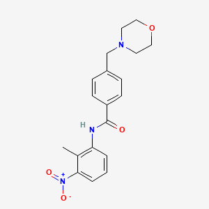 molecular formula C19H21N3O4 B4683239 N-(2-methyl-3-nitrophenyl)-4-(morpholin-4-ylmethyl)benzamide 