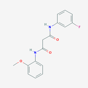 molecular formula C16H15FN2O3 B4683259 N-(3-fluorophenyl)-N'-(2-methoxyphenyl)malonamide 