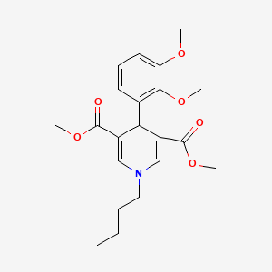 molecular formula C21H27NO6 B4683272 dimethyl 1-butyl-4-(2,3-dimethoxyphenyl)-1,4-dihydro-3,5-pyridinedicarboxylate 