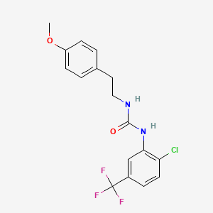 molecular formula C17H16ClF3N2O2 B4683284 N-[2-CHLORO-5-(TRIFLUOROMETHYL)PHENYL]-N'-(4-METHOXYPHENETHYL)UREA 