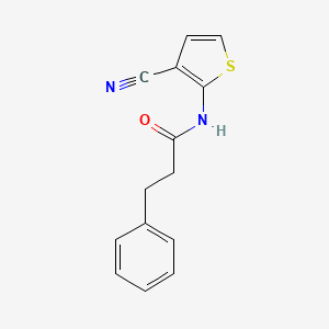 molecular formula C14H12N2OS B4683318 N-(3-cyanothiophen-2-yl)-3-phenylpropanamide 