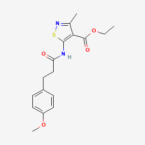 molecular formula C17H20N2O4S B4683339 ethyl 5-{[3-(4-methoxyphenyl)propanoyl]amino}-3-methyl-4-isothiazolecarboxylate 