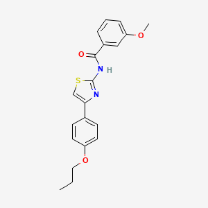 molecular formula C20H20N2O3S B4683417 3-methoxy-N-[4-(4-propoxyphenyl)-1,3-thiazol-2-yl]benzamide 