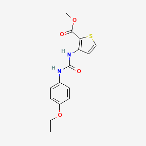molecular formula C15H16N2O4S B4683471 METHYL 3-{[(4-ETHOXYANILINO)CARBONYL]AMINO}-2-THIOPHENECARBOXYLATE 