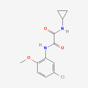 molecular formula C12H13ClN2O3 B4683484 N'-(5-chloro-2-methoxyphenyl)-N-cyclopropyloxamide 