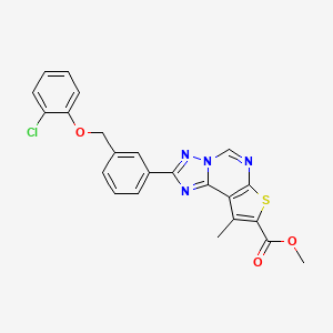 molecular formula C23H17ClN4O3S B4683588 methyl 2-{3-[(2-chlorophenoxy)methyl]phenyl}-9-methylthieno[3,2-e][1,2,4]triazolo[1,5-c]pyrimidine-8-carboxylate CAS No. 832134-52-8