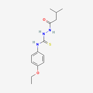 molecular formula C14H21N3O2S B4683684 N-(4-ethoxyphenyl)-2-(3-methylbutanoyl)hydrazinecarbothioamide 