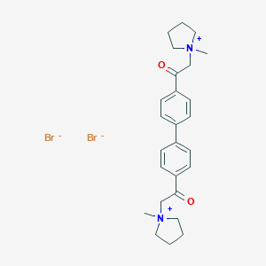 molecular formula C26H34Br2N2O2 B046837 4,4'-Bis(pyrrolidinoacetyl)biphenyl dimethiobromide CAS No. 123489-64-5
