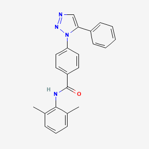 molecular formula C23H20N4O B4683705 N-(2,6-dimethylphenyl)-4-(5-phenyl-1H-1,2,3-triazol-1-yl)benzamide 