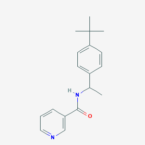 molecular formula C18H22N2O B4683768 N-[1-(4-tert-butylphenyl)ethyl]pyridine-3-carboxamide 