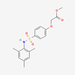 molecular formula C18H21NO5S B4683785 Methyl 2-[4-[(2,4,6-trimethylphenyl)sulfamoyl]phenoxy]acetate 