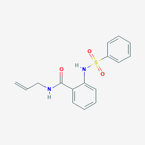molecular formula C16H16N2O3S B4683894 N-allyl-2-[(phenylsulfonyl)amino]benzamide 