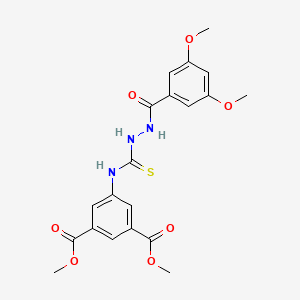molecular formula C20H21N3O7S B4683910 dimethyl 5-({[2-(3,5-dimethoxybenzoyl)hydrazino]carbonothioyl}amino)isophthalate 