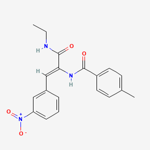 molecular formula C19H19N3O4 B4683983 N-[1-[(ethylamino)carbonyl]-2-(3-nitrophenyl)vinyl]-4-methylbenzamide 