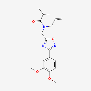 molecular formula C18H23N3O4 B4684012 N-allyl-N-{[3-(3,4-dimethoxyphenyl)-1,2,4-oxadiazol-5-yl]methyl}-2-methylpropanamide 