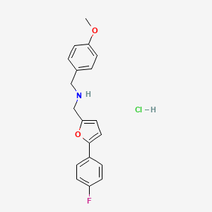 molecular formula C19H19ClFNO2 B4684126 N-[[5-(4-fluorophenyl)furan-2-yl]methyl]-1-(4-methoxyphenyl)methanamine;hydrochloride 