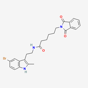 molecular formula C25H26BrN3O3 B4684139 N-[2-(5-BROMO-2-METHYL-1H-INDOL-3-YL)ETHYL]-6-(1,3-DIOXO-2,3-DIHYDRO-1H-ISOINDOL-2-YL)HEXANAMIDE 