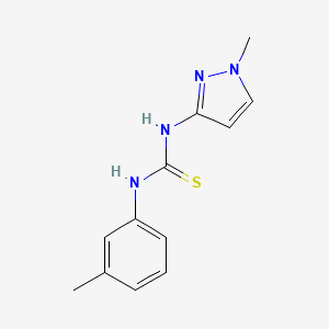 molecular formula C12H14N4S B4684159 N-(3-methylphenyl)-N'-(1-methyl-1H-pyrazol-3-yl)thiourea 