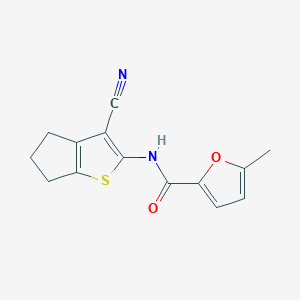 molecular formula C14H12N2O2S B4684229 N-{3-CYANO-4H5H6H-CYCLOPENTA[B]THIOPHEN-2-YL}-5-METHYLFURAN-2-CARBOXAMIDE 