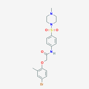 B468426 2-(4-bromo-2-methylphenoxy)-N-(4-((4-methylpiperazin-1-yl)sulfonyl)phenyl)acetamide CAS No. 791791-09-8