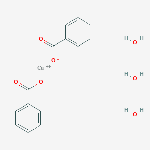 molecular formula C14H16CaO7 B046846 Benzoic acid calcium salt trihydrate CAS No. 5743-30-6