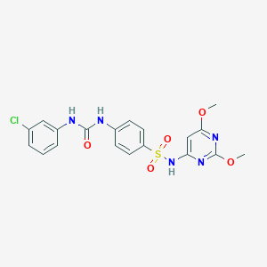molecular formula C19H18ClN5O5S B468473 1-(3-CHLOROPHENYL)-3-{4-[(2,6-DIMETHOXYPYRIMIDIN-4-YL)SULFAMOYL]PHENYL}UREA CAS No. 312590-36-6