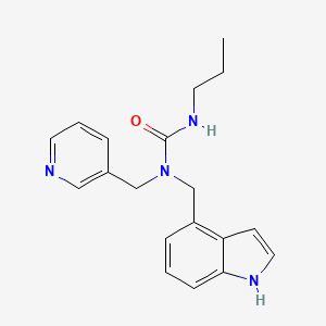 molecular formula C19H22N4O B4685468 N-(1H-INDOL-4-YLMETHYL)-N'-PROPYL-N-(3-PYRIDYLMETHYL)UREA 