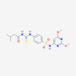 B468553 N-(2,6-dimethoxy-4-pyrimidinyl)-4-({[(3-methylbutanoyl)amino]carbothioyl}amino)benzenesulfonamide CAS No. 791792-06-8