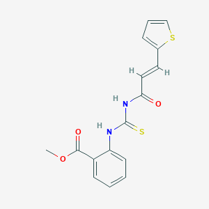 B468586 (E)-methyl 2-(3-(3-(thiophen-2-yl)acryloyl)thioureido)benzoate CAS No. 791792-29-5