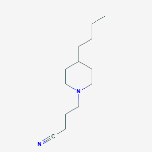 molecular formula C13H24N2 B046859 4-(4-Butylpiperidin-1-YL)butanenitrile CAS No. 244291-78-9
