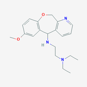 molecular formula C20H27N3O2 B046861 5-((2-(Diethylamino)ethyl)amino)-7-methoxy-5,11-dihydro(1)benzoxepino(3,4-b)pyridine CAS No. 115749-98-9