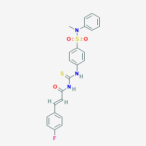 B468652 4-[({[3-(4-fluorophenyl)acryloyl]amino}carbothioyl)amino]-N-methyl-N-phenylbenzenesulfonamide CAS No. 791792-84-2