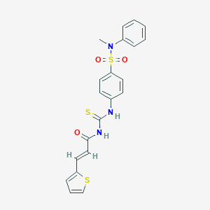 B468655 N-methyl-N-phenyl-4-[({[3-(2-thienyl)acryloyl]amino}carbothioyl)amino]benzenesulfonamide CAS No. 791792-86-4