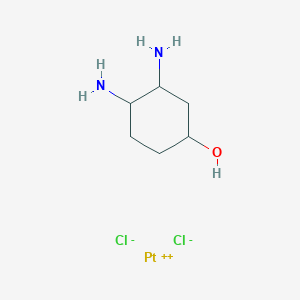 molecular formula C6H14Cl2N2OPt B046873 1-Hydroxy-3,4-diaminocyclohexanedichloroplatinum(II) CAS No. 117799-57-2