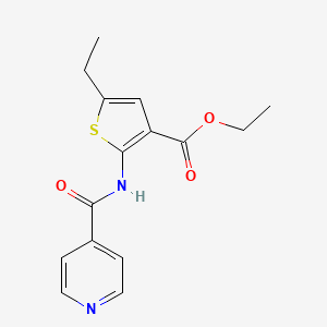 molecular formula C15H16N2O3S B4687379 ethyl 5-ethyl-2-(isonicotinoylamino)-3-thiophenecarboxylate 