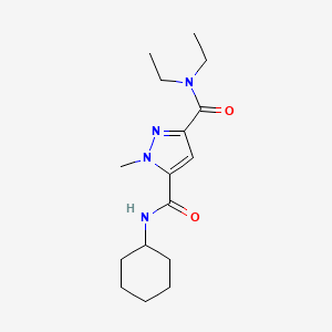 molecular formula C16H26N4O2 B4687763 N-CYCLOHEXYL-N,N-DIETHYL-1-METHYL-1H-PYRAZOLE-3,5-DICARBOXAMIDE 