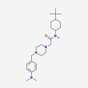 molecular formula C25H42N4O B4687849 N-(4-TERT-BUTYLCYCLOHEXYL)-2-(4-{[4-(DIMETHYLAMINO)PHENYL]METHYL}PIPERAZIN-1-YL)ACETAMIDE 