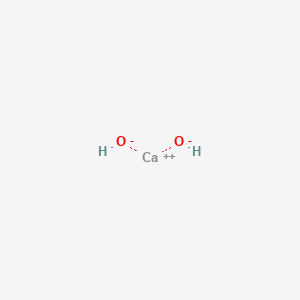 molecular formula Ca(OH)2<br>CaH2O2 B046879 Calcium dihydroxide CAS No. 1305-62-0